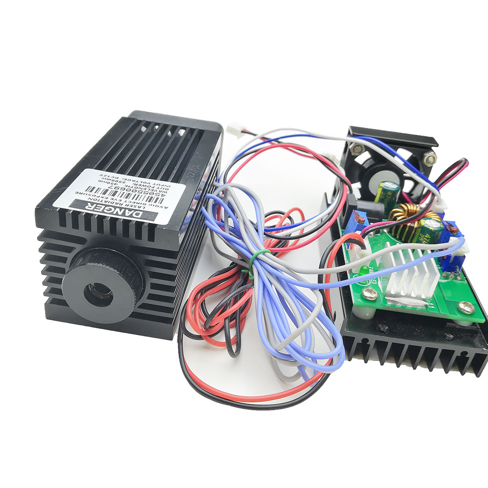 High Power 2.5W Blue Laser Diode Module for CNC Engraving Machine 450nm 445nm Focus 2500mw