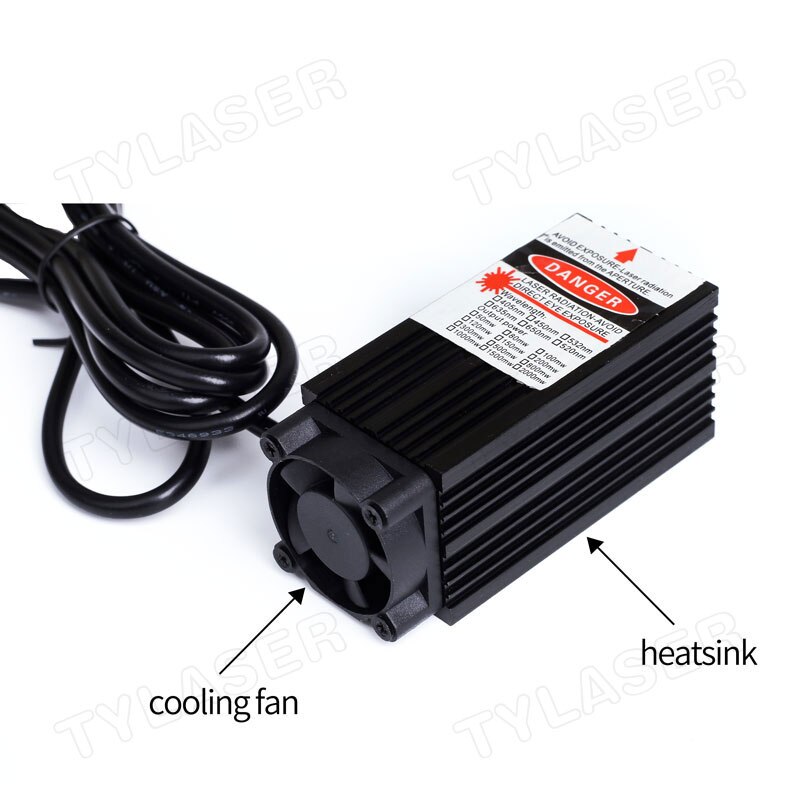 High Power 450nm Blue Line Laser Diode Module 300mW 500mW 700mW 1000mW 1600mW with cooling fan (Free With Bracket and Adapter) - Image 2