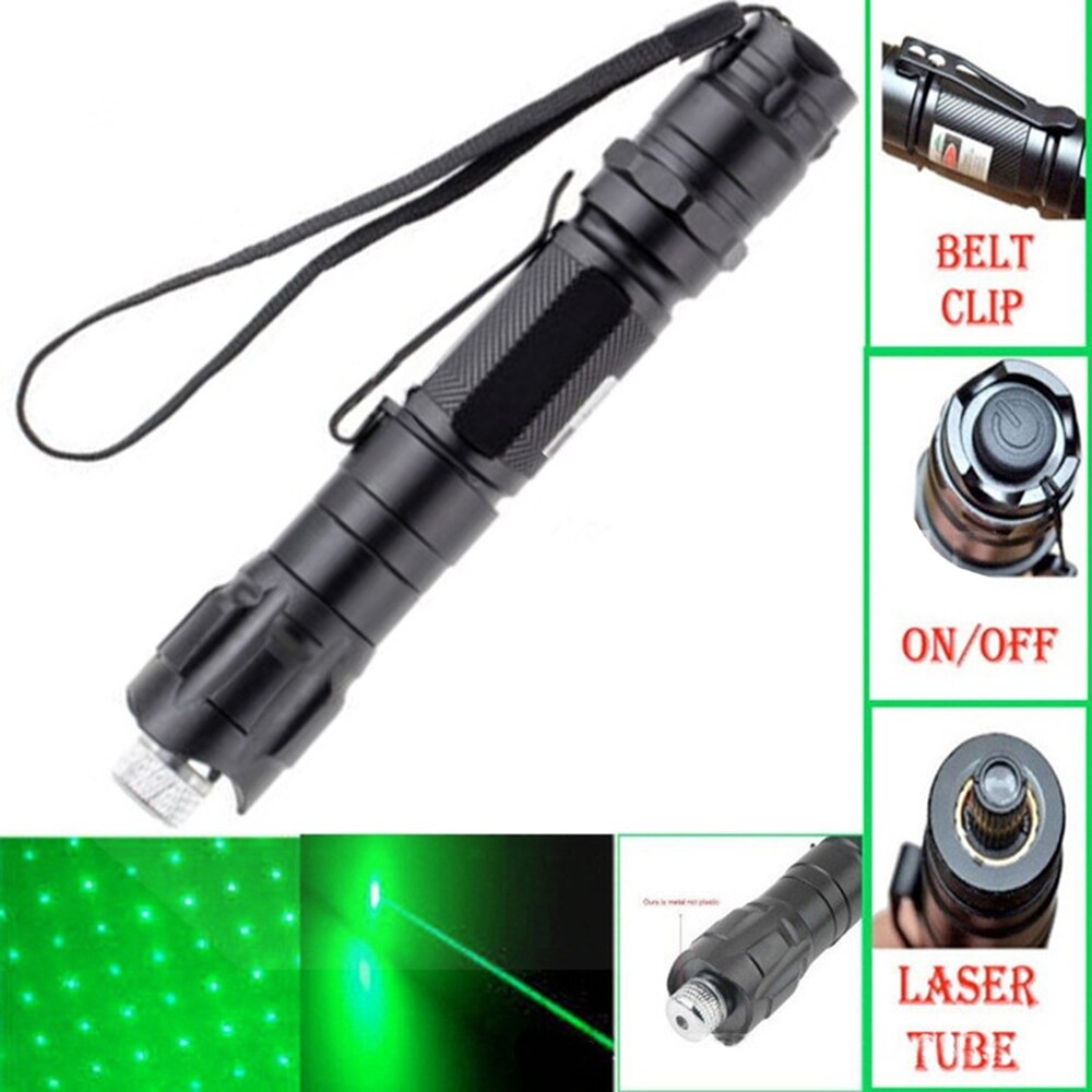 High Power Flashlight 5mw Portable Handheld Spotlight Lantern Light Waterproof Spot Lamp Lantern light Red/Green Laser Sight - Image 2