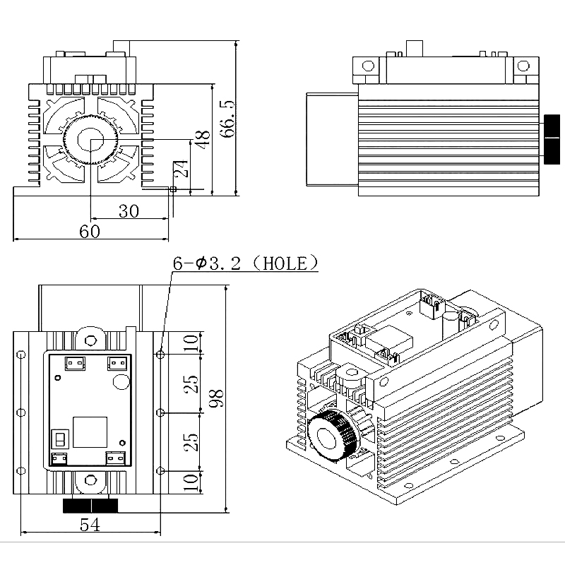High power 15w Laser Engraving Module 445nm 450nm Blue Diode Laser Head 15000mW 15 w Lazer DIY Mark on Metal CNC Cutter Machine - Image 3
