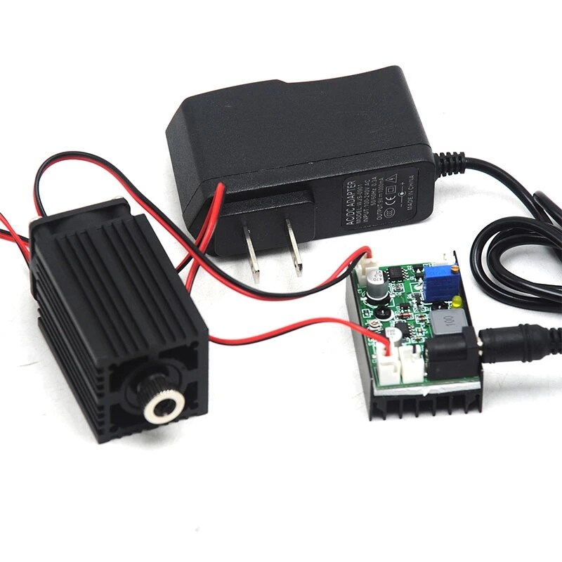 High power 850nm 1W 1000mw IR Infrared Diode Laser Adjusted Dot Module 3350mm 12V w/ Fan Cooling TTL Modulation w Adapter - Image 5