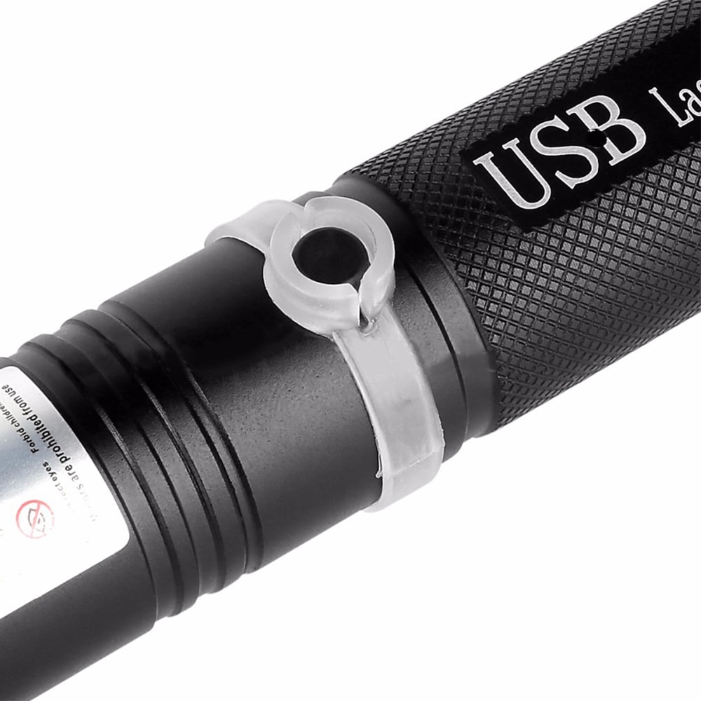 High-power USB green laser red purple laser view 8000m 5MW adjustable laser focus 303 pen combined laser super radiation - Image 4