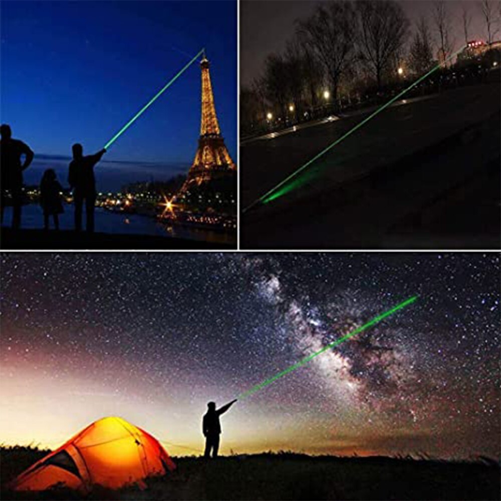 High-power USB green laser red purple laser view 8000m 5MW adjustable laser focus 303 pen combined laser super radiation - Image 5