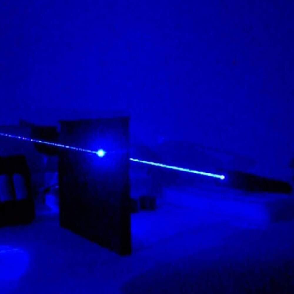 High-power blue laser flashlight 450nm continuous line 5000M hunting blue laser sight can burn laser matches/cigarettes/candles