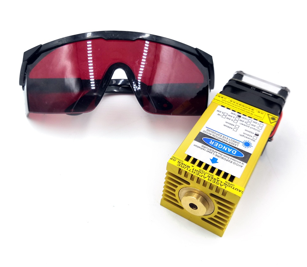 Hot sale New 15W Laser Heads Focusing 3P With TTL/PWM 450nm 15000mw CNC Laser Engraving Module