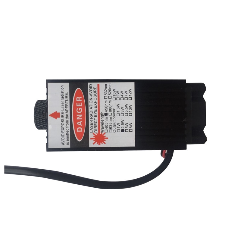 ICROATO 2500mw 450NM focusing blue purple laser module engraving,2.5w laser tube diode hx2.54 2p port protective googles