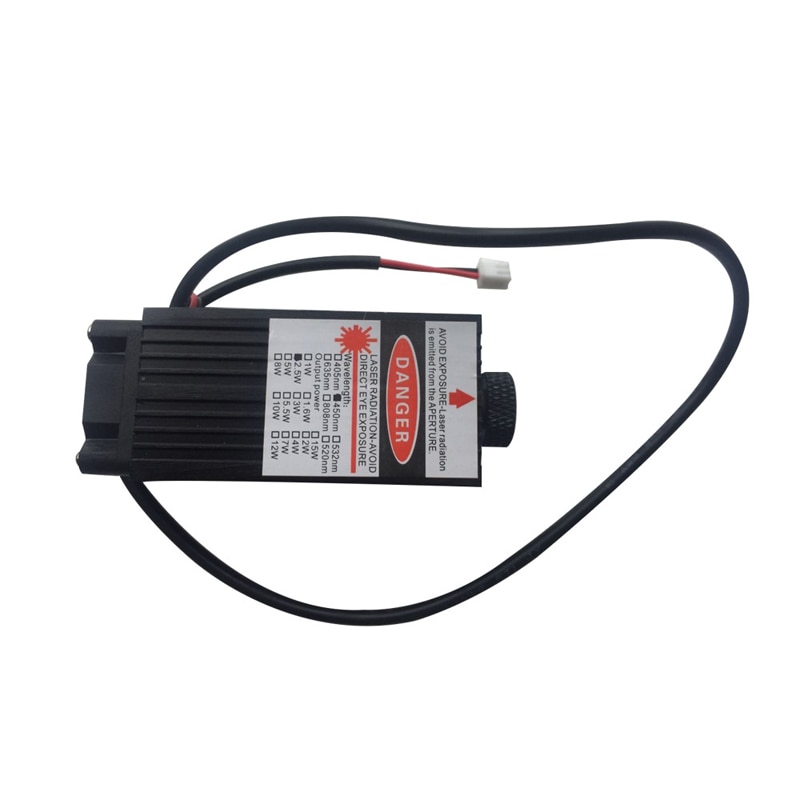 ICROATO 2500mw 450NM focusing blue purple laser module engraving,2.5w laser tube diode hx2.54 2p port protective googles - Image 2