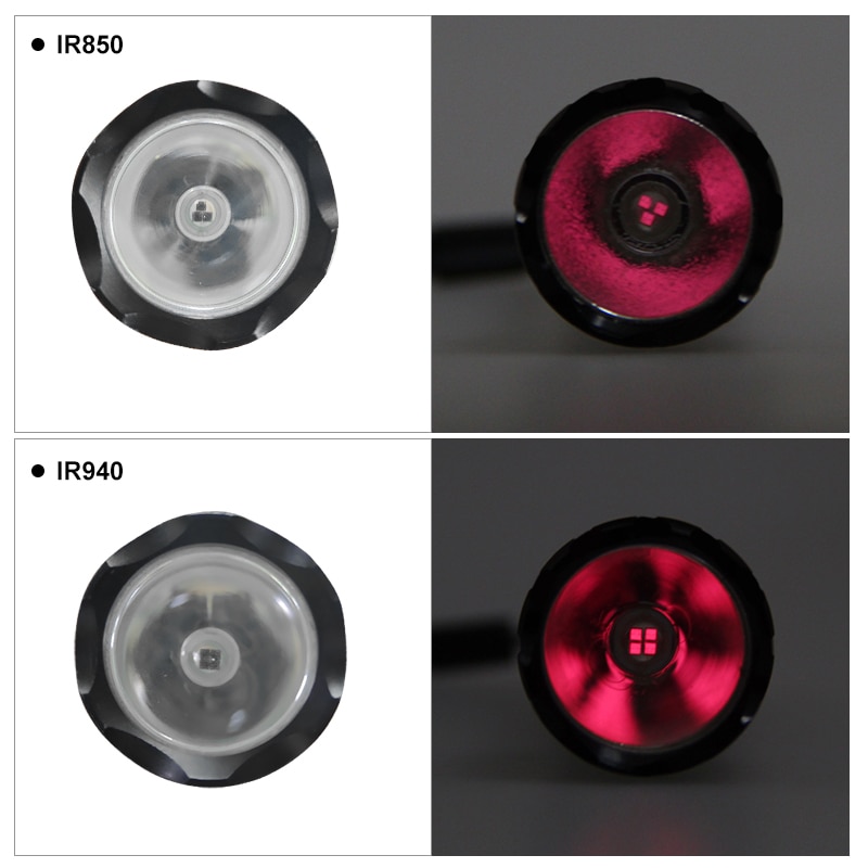 IR 850nm Night Vision Infrared Zoomable 502B Hunting Flashlight IR 940nm Illuminator Weapon Gun Light ON/OFF Mode With Gun Clip