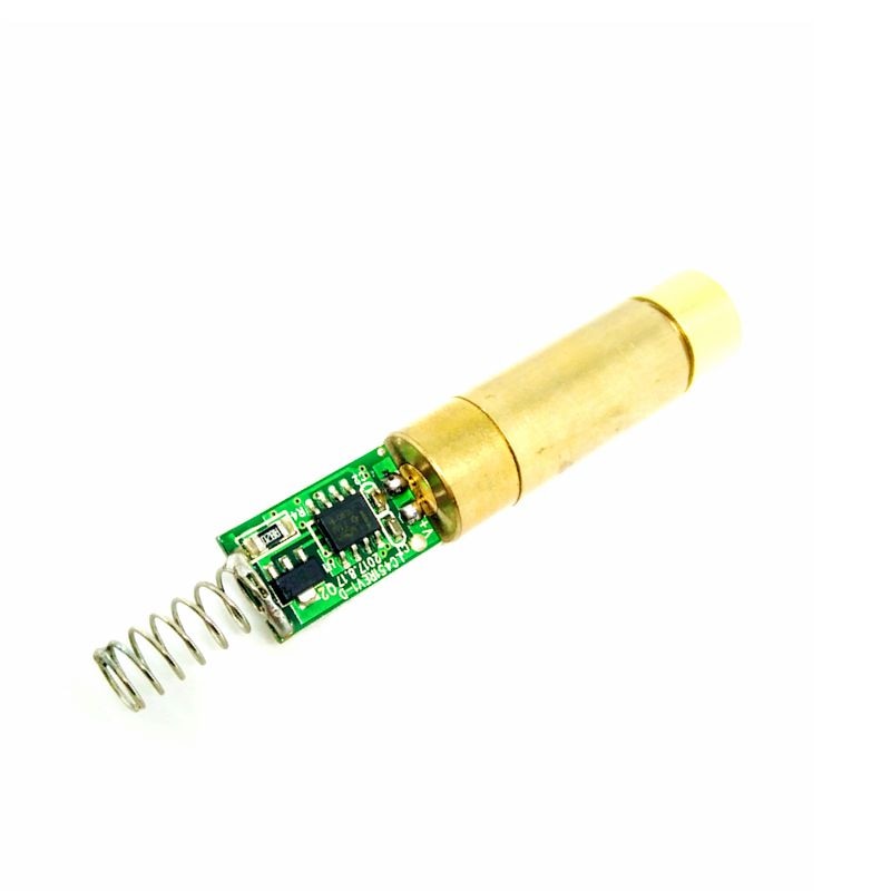 Industrial/Lab Brass 532nm 50mW Green Laser Diode Module Green Dot/Line Beam 3V-3.7V with Spring & Driver - Image 3