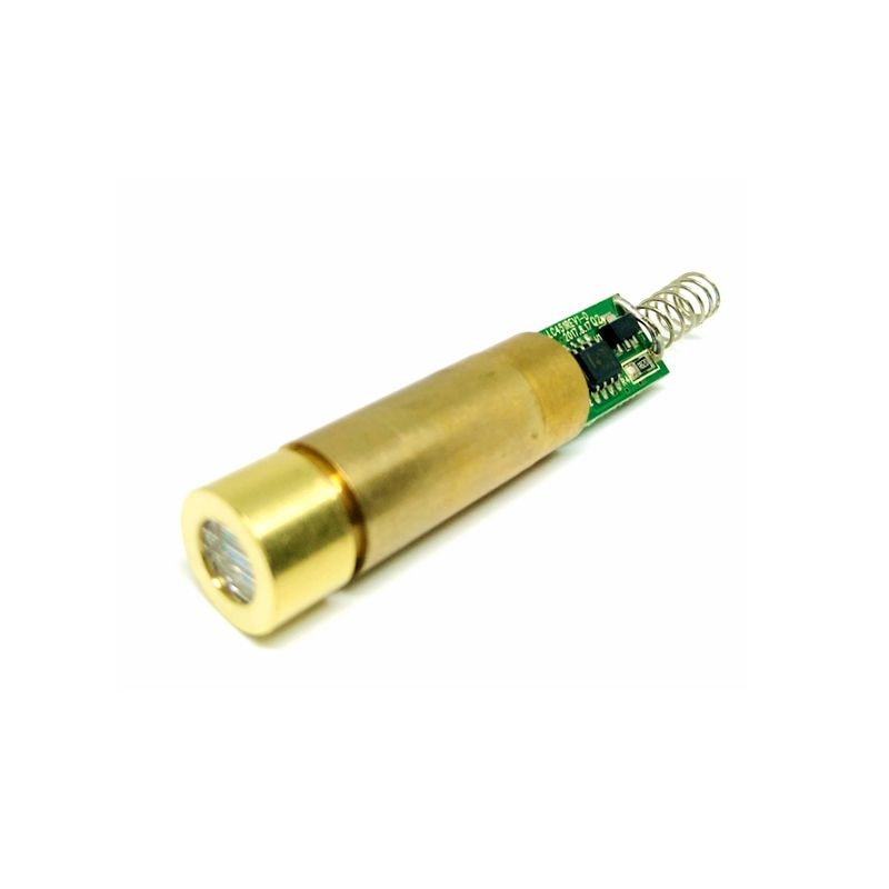 Industrial/Lab Brass 532nm 50mW Green Laser Diode Module Green Dot/Line Beam 3V-3.7V with Spring & Driver - Image 4