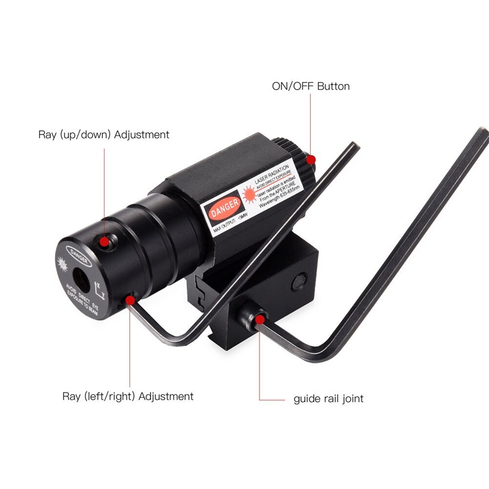 Infrared Laser Sight Adjustable Dovetail Riflescope for Hunting Rifle Gun Airsoft Tactical Sniper Red Dot Collimator Dot Sight - Image 4