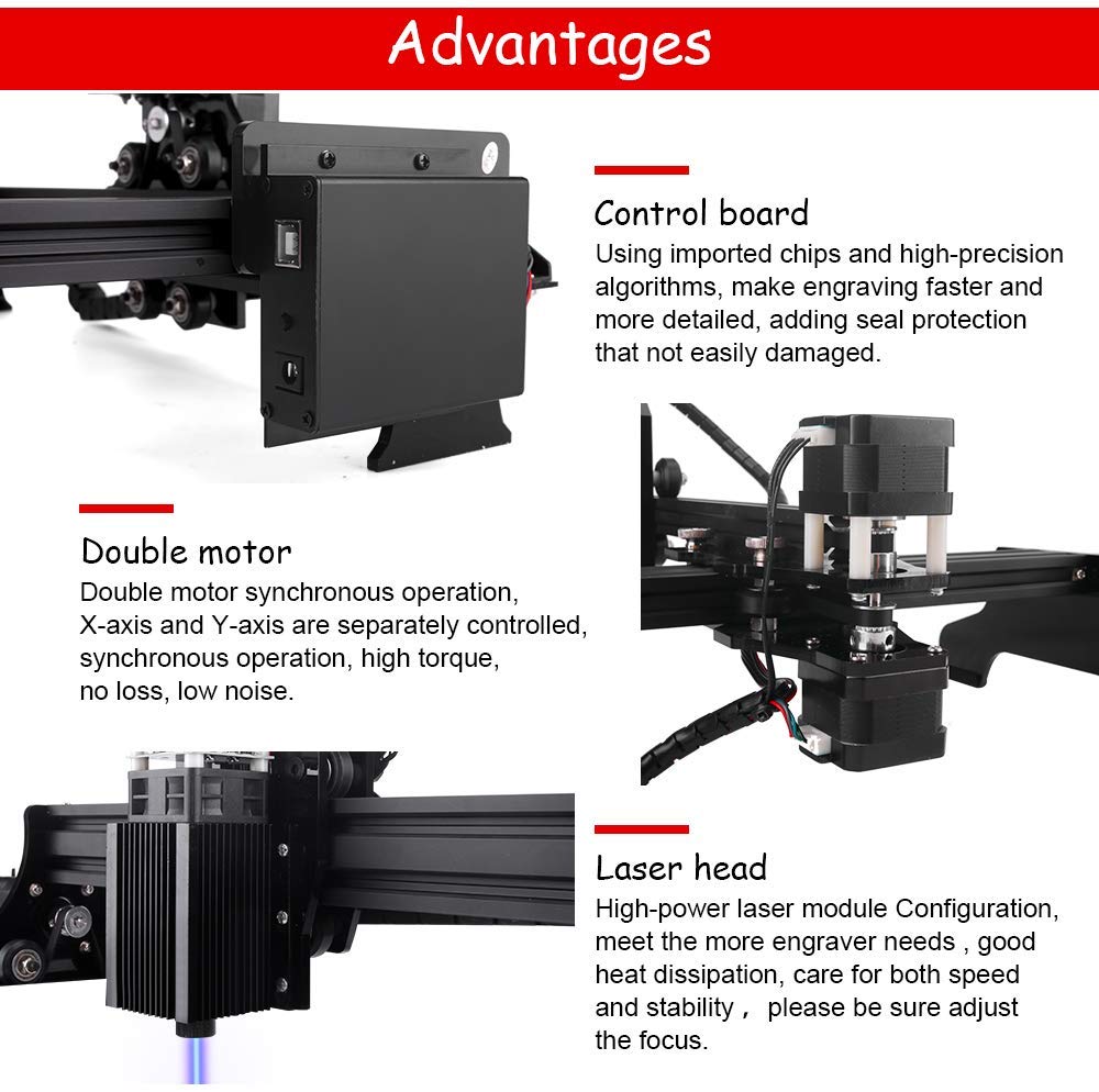 JTL2 3w/10w/15w/20w CNC Laser Engraving Machine DIY Pro Engraver Router Printer Supporting Computer/Offline/Bluetooth Control - Image 3