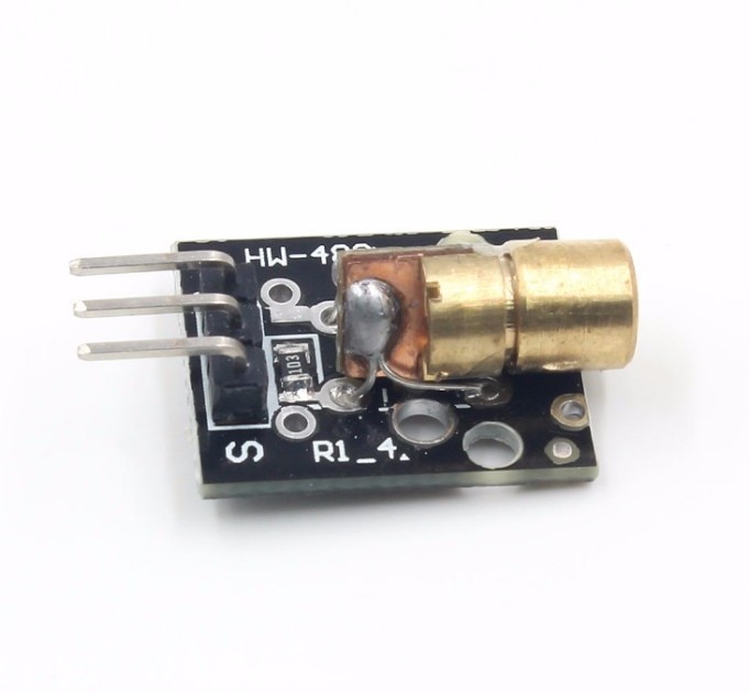 KY-008 650nm Laser sensor Module 6mm 5V 5mW Red Laser Dot Diode Copper Head Connector