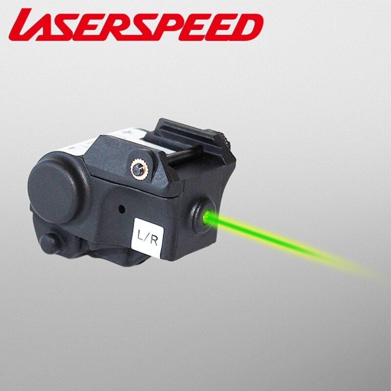 LASERSPEED Tactical Pistola Green Infrared Red Laser Sight for MIL-STD-1913 Picatinny Rail Mini Glock 17 19