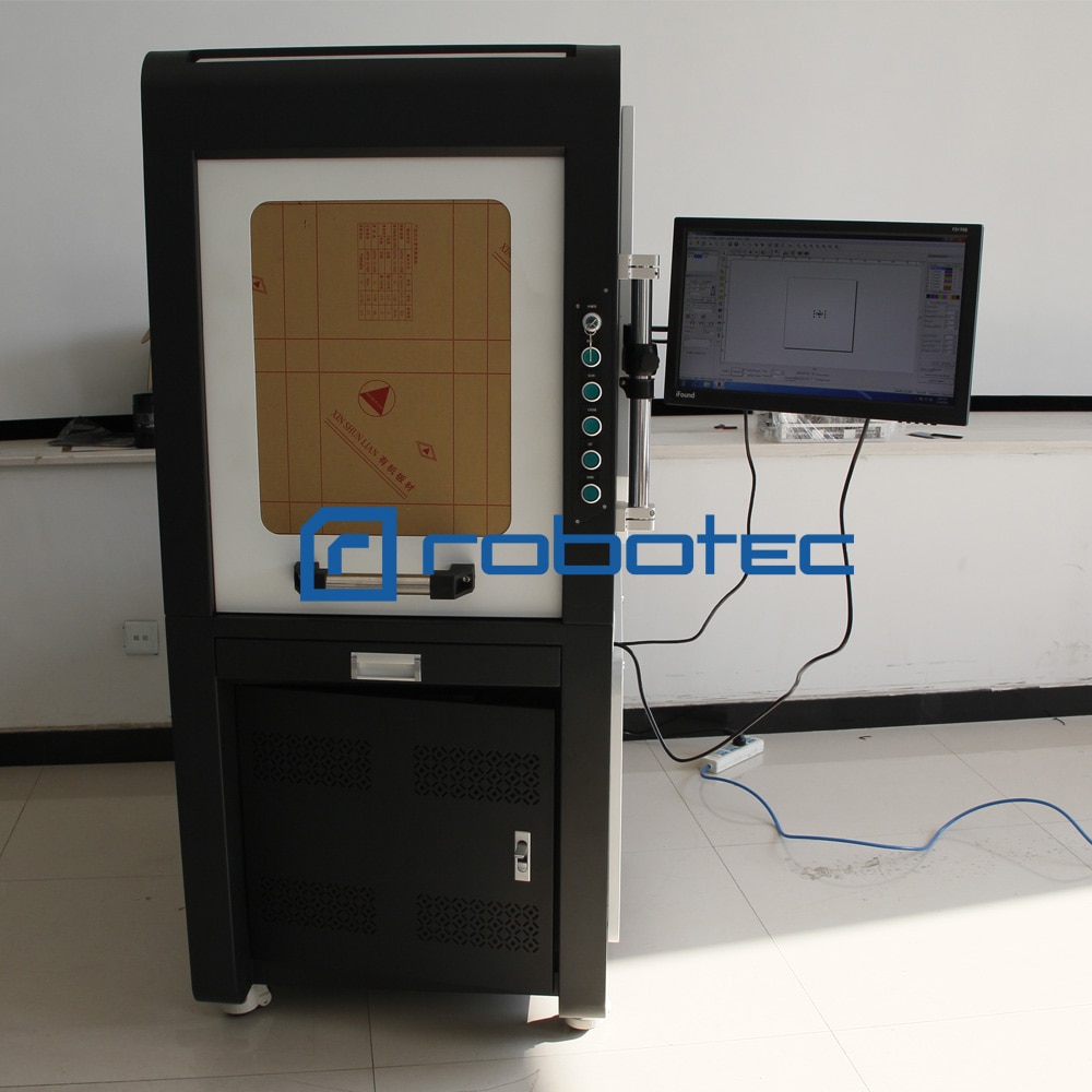 Large Scale Fiber Laser Marking Machine 30w 20W With Sealed Safety Cover Laser Engraving Machine For Metal - Image 3