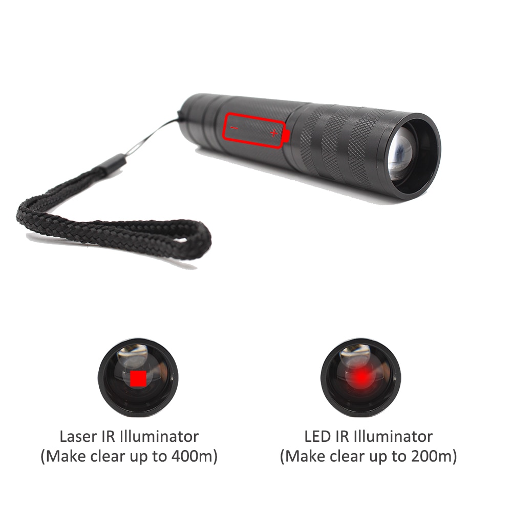 Laser 850nm Infrared IR Flashlight Night Vision Light Assistance Illuminator Torch - View Distance 400meter - Image 5