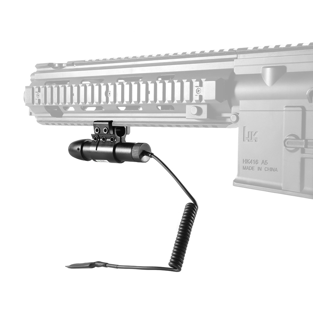 Laser Black Matte Tactical Laser Sight, 5mW, Green, Adjustable Dual Rail Mount Back Line Switch Design for Hunting. - Image 2