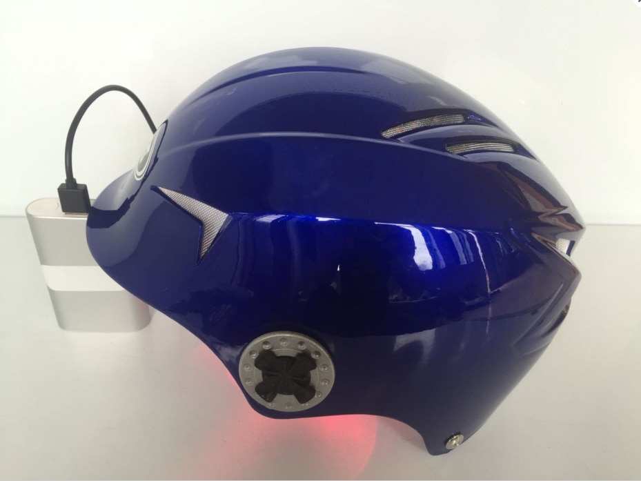Laser Cap 64 / 128 Diodes 650nm Red Light LLLT Therapy Hair Regrowth Promoter Hair Loss Treatment Helmet With Glasses Blue - Image 4
