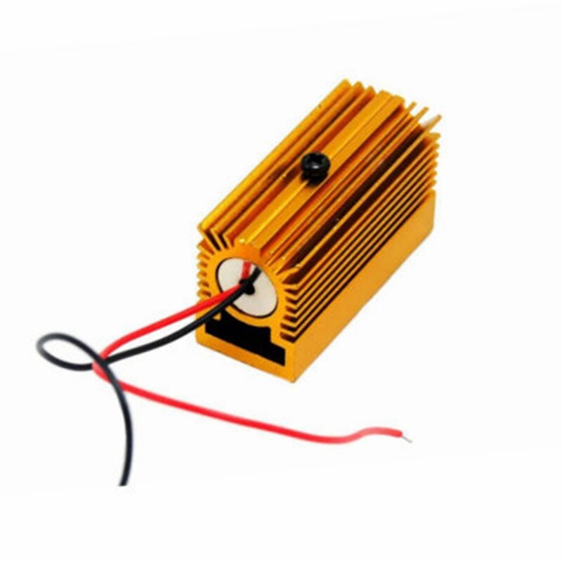 Laser Diode Module Focusable 450nm 50mW Blue Dot Shape 12X45mm w/Driver-in & 12mm Heatsink - Image 2