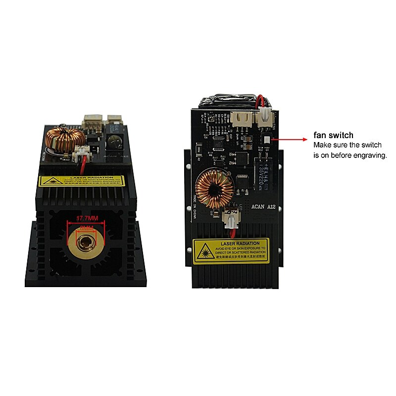 Laser Engraving Machine Tools Laser Tube7000mw 10000MW 15000MW desktop diode Laser Module 450NM Focusing Blue Laser Head - Image 2