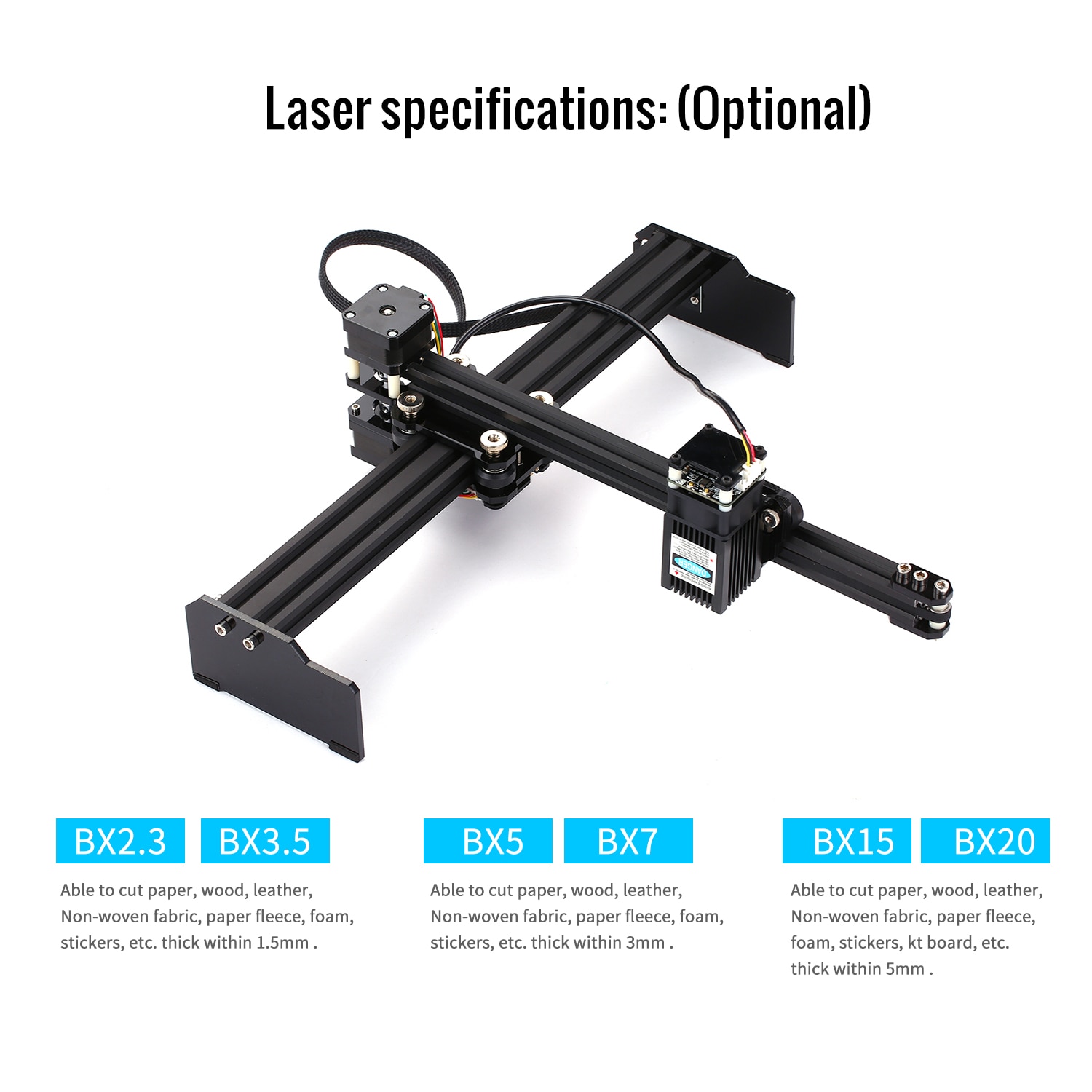 Laser Engraving and Cutting Machine 15W 20W desktop Laser Engraver and Cutter Laser Printer Laser CNC Router