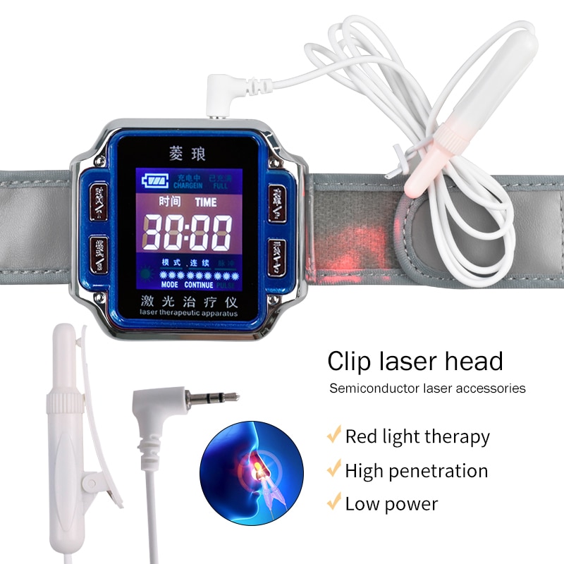 Laser Physiotherapy Diode 650nm Diabetic Wrist Watch LLLT For Rhinitis Hypertension Thrombosis Cholesterol Laser Therapy