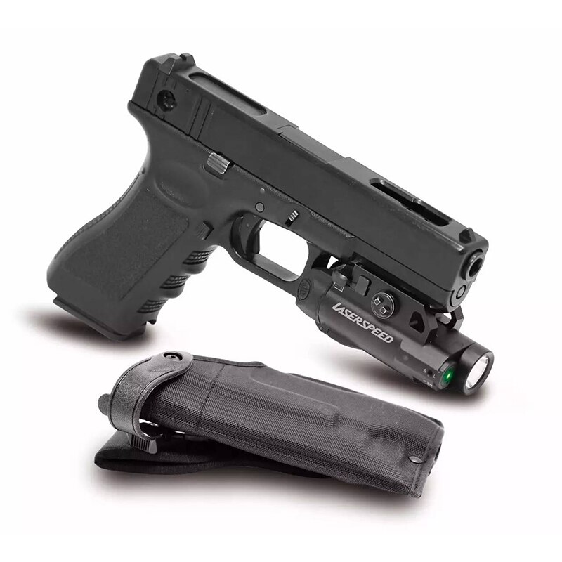 Laserspeed Green Laser Sight White Flashlight Combo with Matched Magnetic Induction Holster For Handguns Self Defense - Image 2