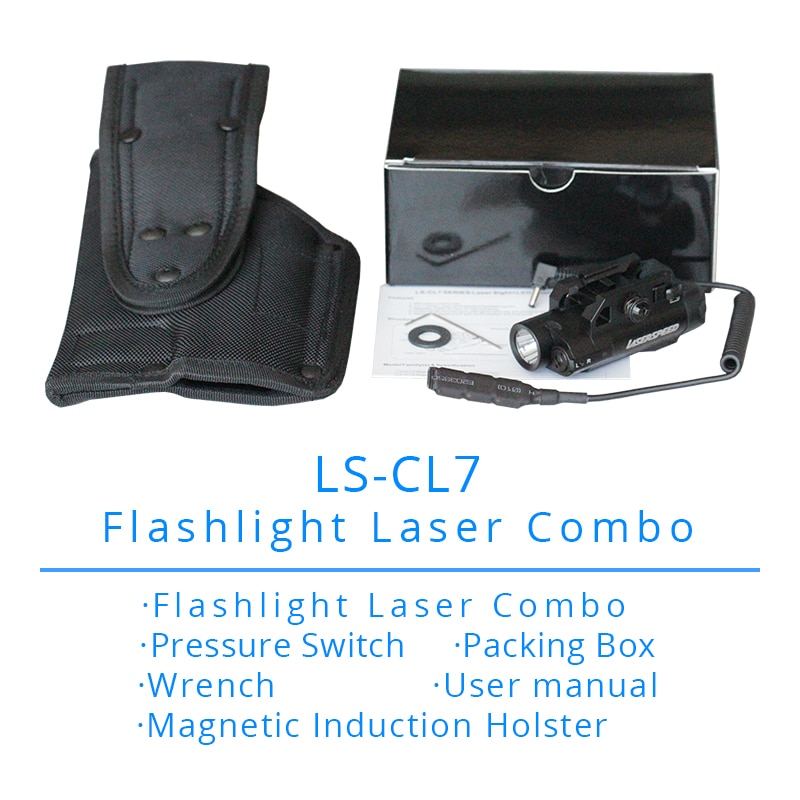 Laserspeed Green Laser Sight White Flashlight Combo with Matched Magnetic Induction Holster For Handguns Self Defense - Image 3