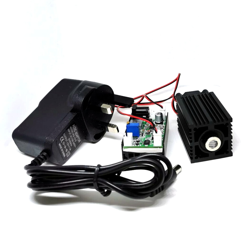 Line Beam Positioning Lights 532nm 100mw Green Laser Diode Module Focusable Head w 12V Adapter TTL - Image 2