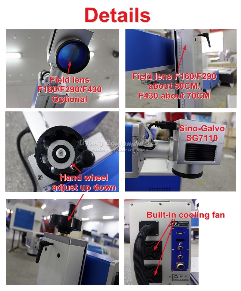 Master Oscillator Power-Amplifier MOPA separated Fiber Laser Nameplate Mark Machine 20W 30W Color marking on Stainless Steel - Image 4