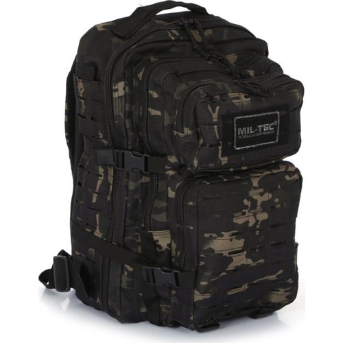 Mil Tec Laser Cut Black Camouflage Tactical Military 50 Liters Backpack