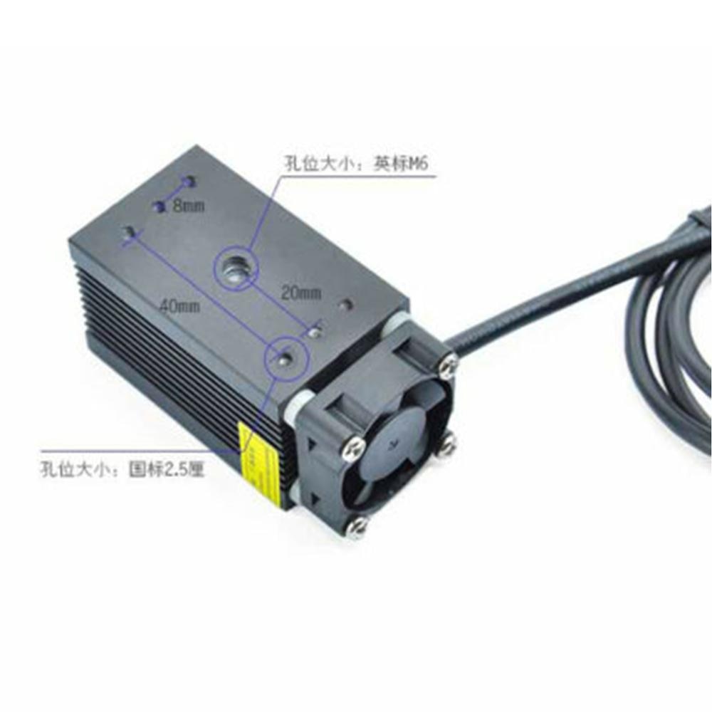 Mini Carving 450nm 1600mW 1.6W 33x55mm Dot Blue Laser Diode Module w/12V Adapter - Image 2