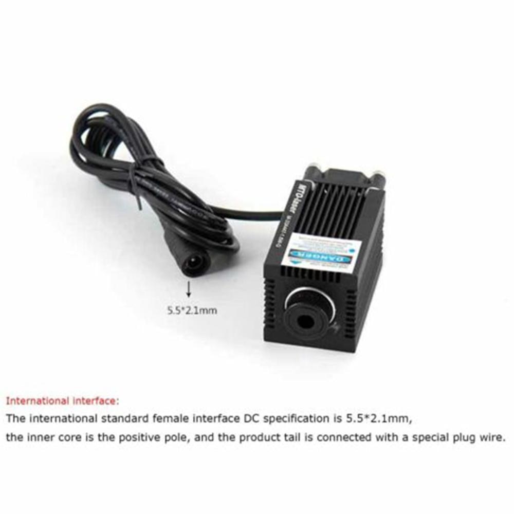 Mini Carving 450nm 1600mW 1.6W 33x55mm Dot Blue Laser Diode Module w/12V Adapter - Image 4