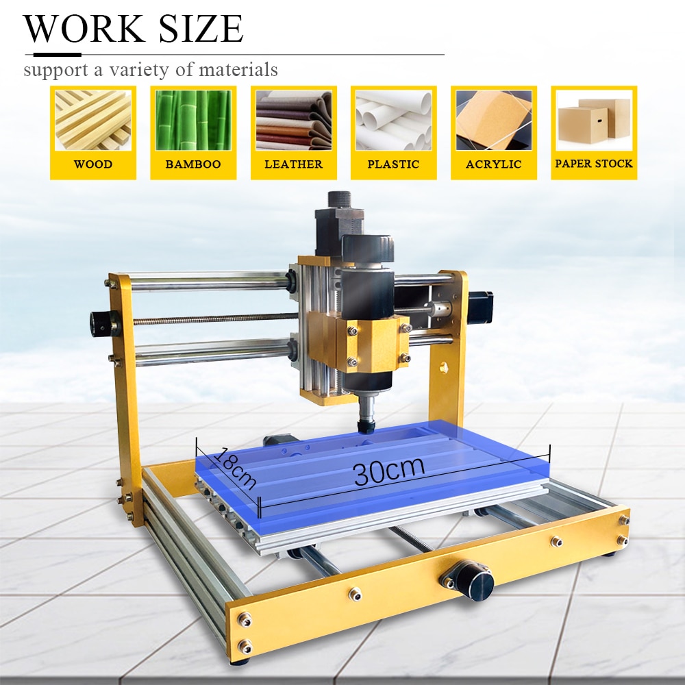 Mini Desktop CNC 3018 Plus CNC Router Engraving Machine for Wood Metal Engraver Kit Nema17 Stepper Motors Laser 5.5W 15W 30W - Image 5