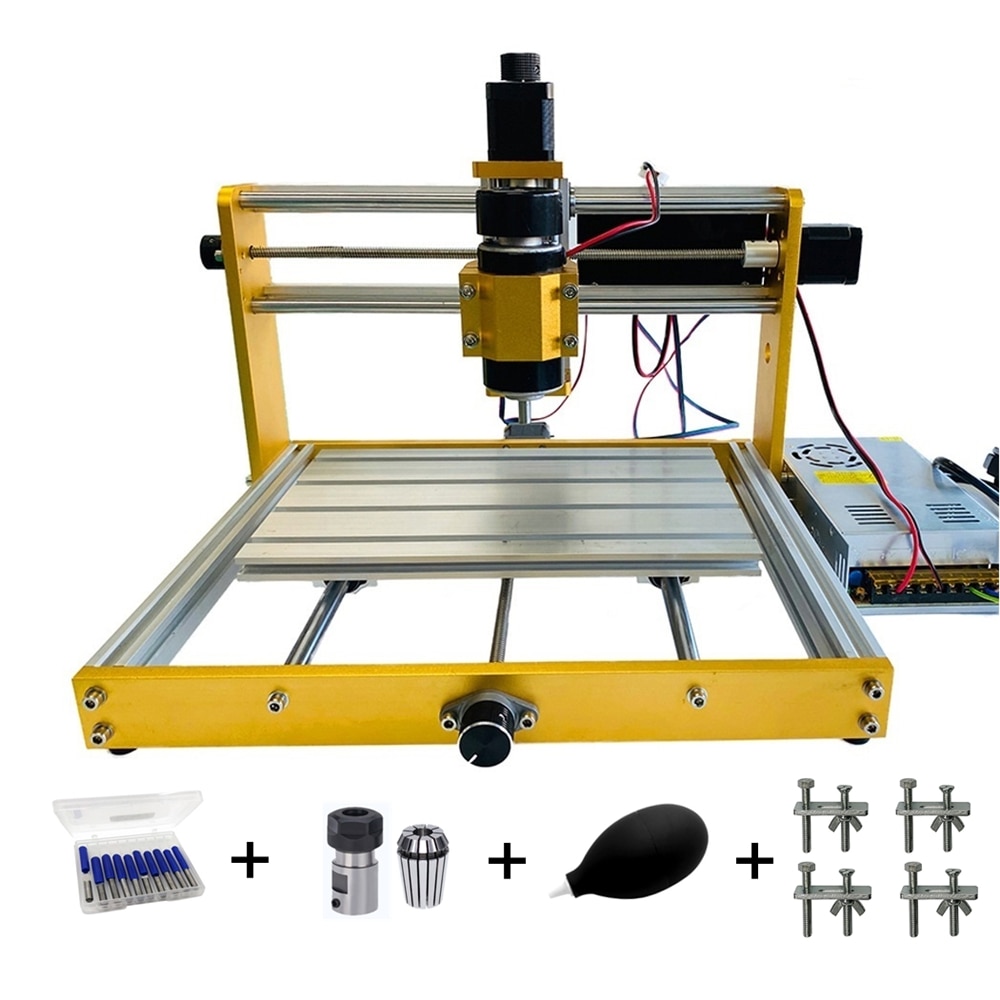 Mini Desktop CNC 3018 Plus CNC Router Engraving Machine for Wood Metal Engraver Kit Nema17 Stepper Motors Laser 5.5W 15W 30W