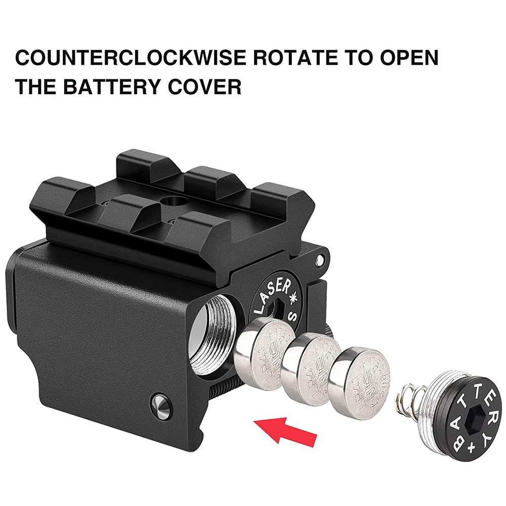 Mini Red Laser Red Dot Gun Sight with Rail Mount for Pistol Handgun Low Profile Rifle - Image 2