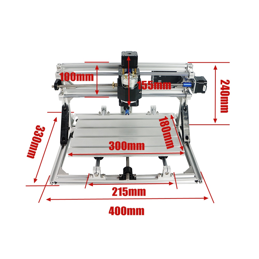 Mini diy cnc laser machine 500mw 1w 2500mw 5500mw 10w 15w laser head pcb milling engraving machine with grbl control and tools