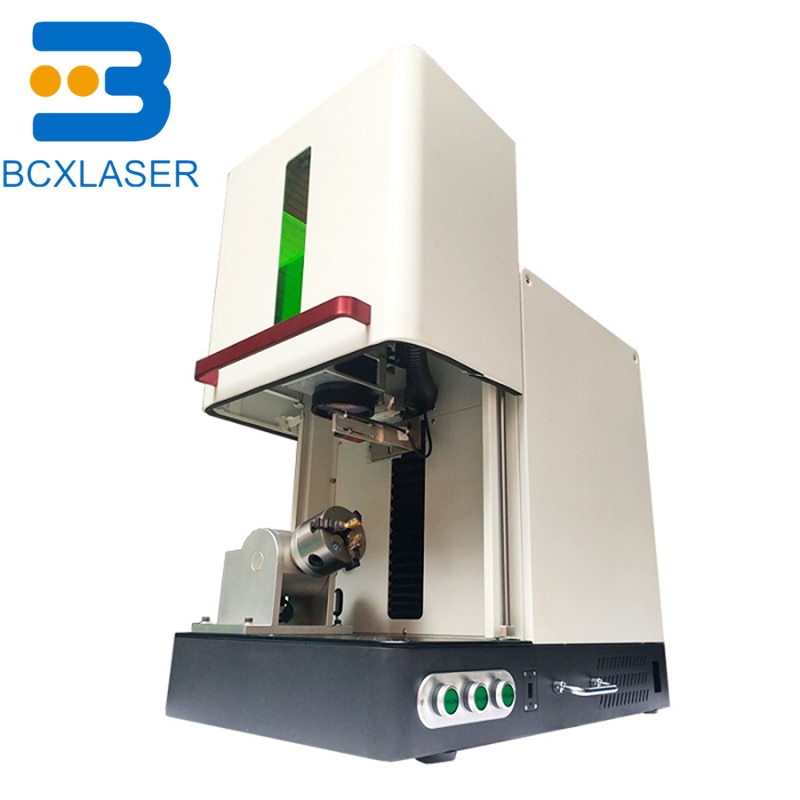 Mobile Watch Phones Parts Raycus JPT 20W 30W 50W Enclosed Stainless Steel Fiber Laser Marking Machine With Rotary - Image 3
