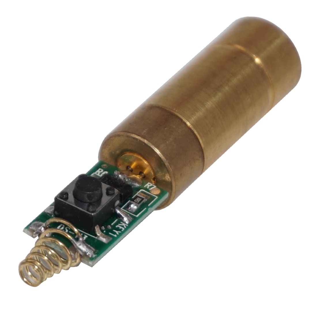 New 532nm 50m W Gold for Green Laser DOT Module Diode with Light Free Driver & Spring Fit For LAB Steady Working