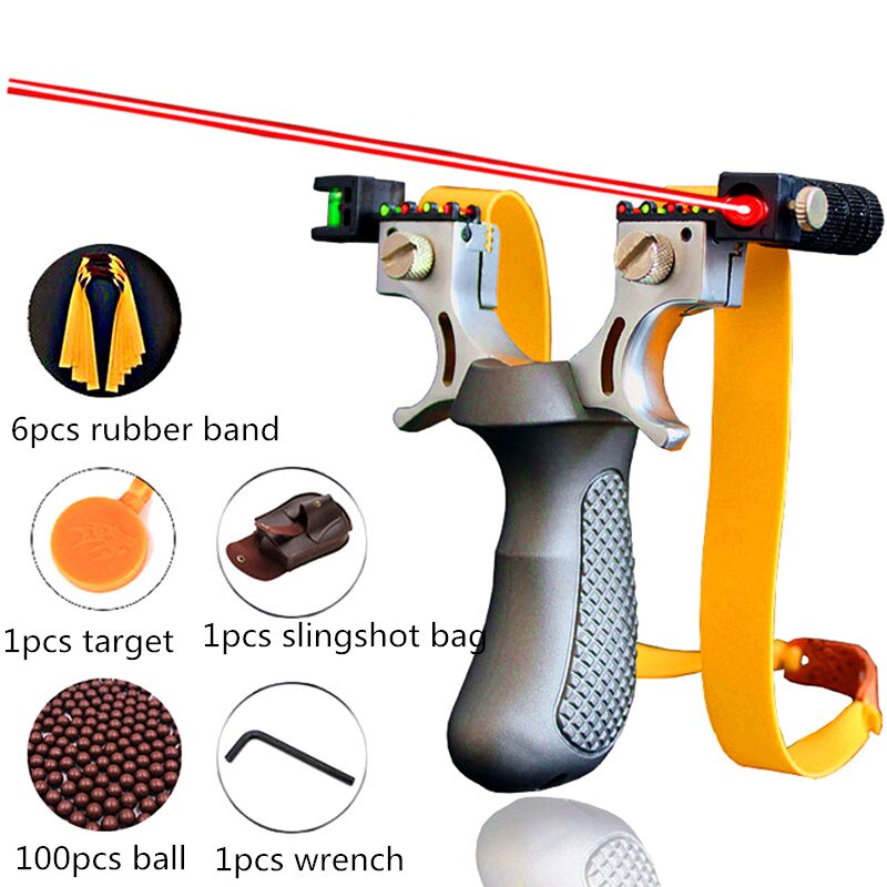 New Laser Aiming Slingshot Powerful Outdoor Hunting Competition Catapult Resin Material Use Flat Rubber Band 4 Colors Can Choose - Image 4