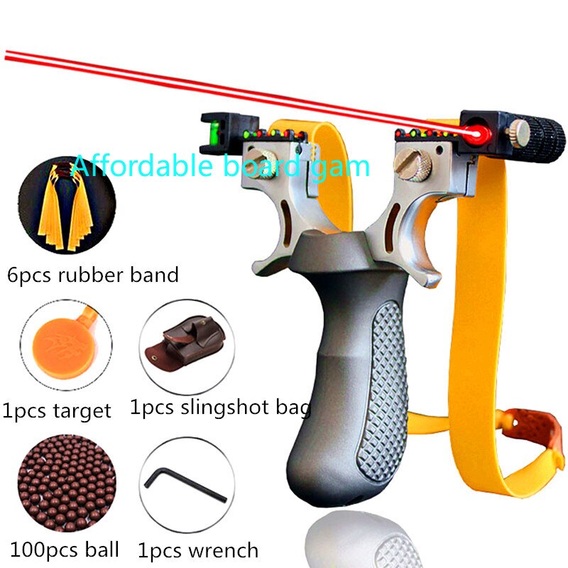 New Laser Aiming Slingshot Powerful Outdoor Hunting Competition Catapult Resin Material Use Flat Rubber Band 4 Colors Can Choose - Image 4