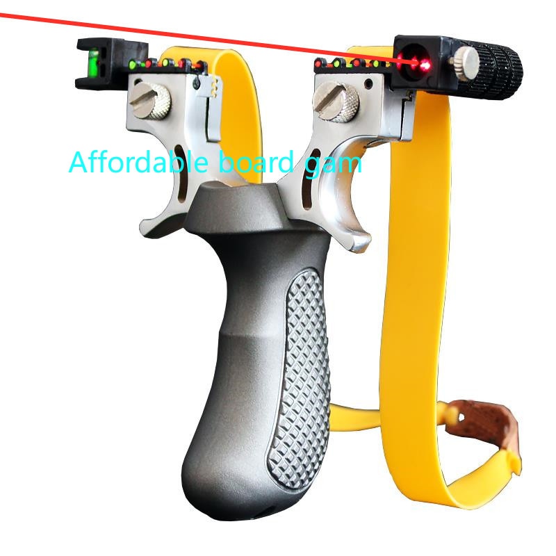 New Laser Aiming Slingshot Powerful Outdoor Hunting Competition Catapult Resin Material Use Flat Rubber Band 4 Colors Can Choose - Image 5