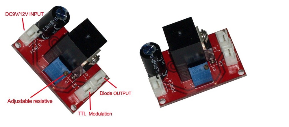 New Laser Diode laser module Driver for (100mW-2W) 445/450nm blue laser TTL - Image 2