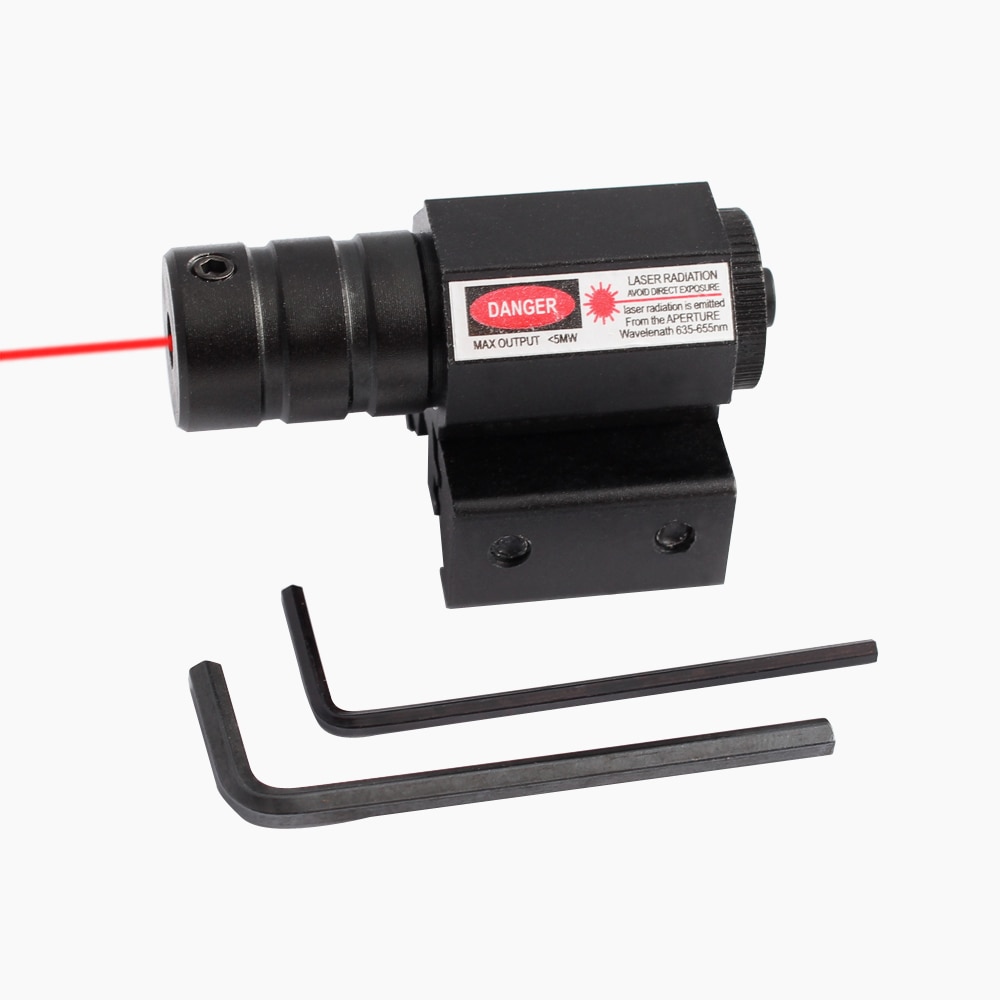 New Red Dot Laser Sight for Picatinny and Rifle with 635-655nm Adjustable 11mm/20mm Picatinny/Weaver Mount - Image 2