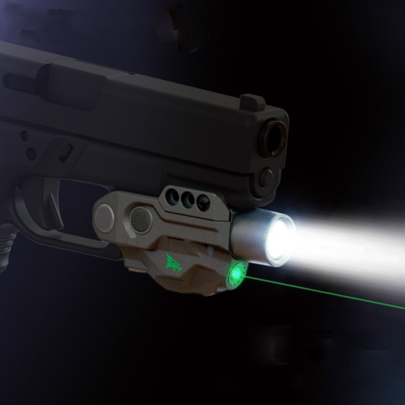 New Smart-Sense lanterna g2c High/Low/Strobe Pistol Light and airsoft glock Laser Green with USB Charger