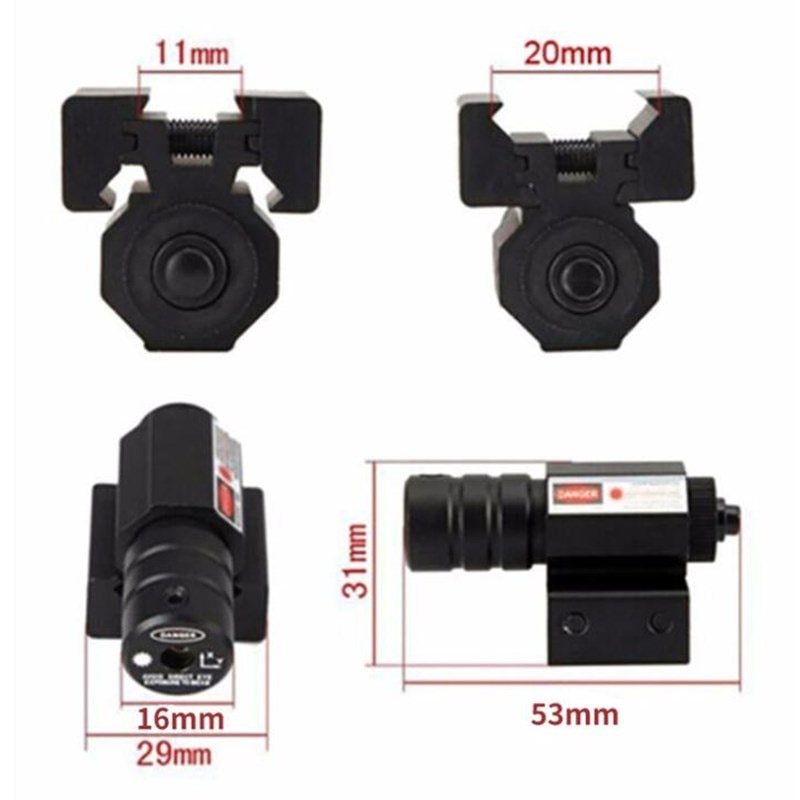 Outdoor multi-tactical mini red dot laser sight accessories, used for outdoor hunting shooting precision sights - Image 3