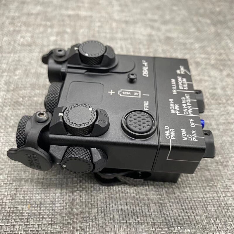 PEQ-15A DBAL-A2 Dual Beam Aiming Laser IR & Red/Green/Blue Laser LED White Light Illuminator with Remote Battery Box Switch