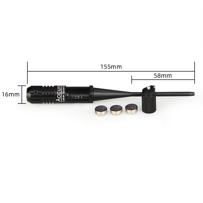 PPT Laser Bore Sight Collimator Wavelength 635-655nm Color Black Tactical Hunting gs20-0036 - Image 3