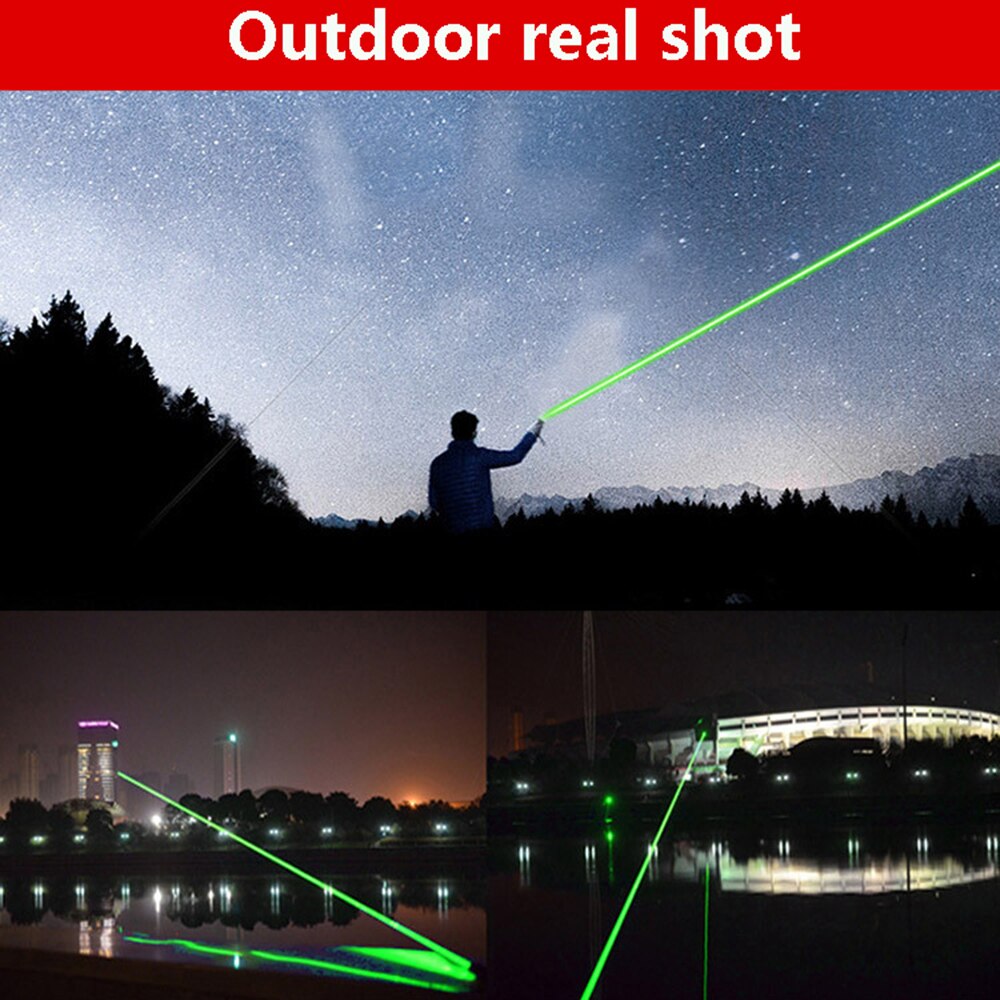 Portable high-power USB charging green laser 8000m 5 milliwatt adjustable focus laser sight embedded laser cap red laser view - Image 2