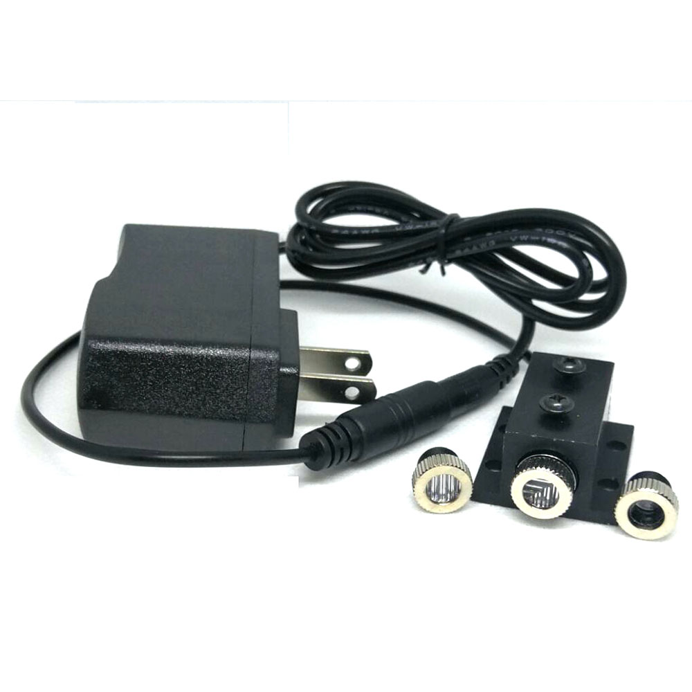 Positioning Focusable LED Lights 650nm 5mw Focus Dot Line Cross Point Red Diode Laser Module w AC Adapter w 12mm Black Heatsink - Image 4